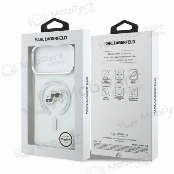 Θήκη Apple iPhone 18 Pro Max - Karl Lagerfeld IML K&CH Heads Metal Frame MagSafe (διαφανής)