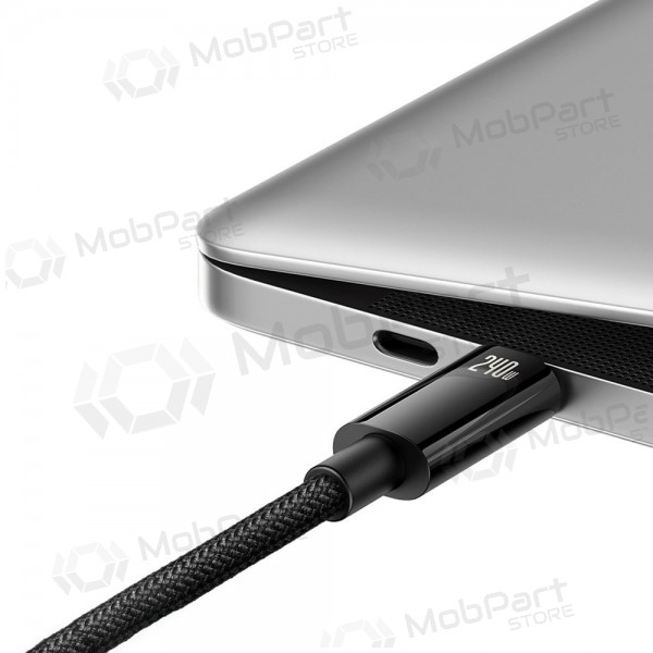 USB-C καλώδιο Baseus Tungsten CAWJ040001 USB-C σε USB-C 1 m 240 W μαύρο