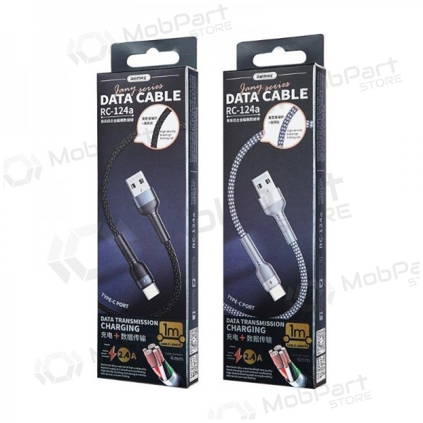 USB καλώδιο Remax RC-124i USB-A to Lightning 1.0m μαύρος