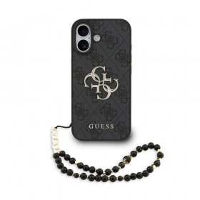 Θήκη Apple iPhone 17 -Guess PU 4G Metal Logo Strap-