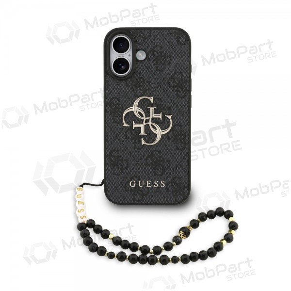 Θήκη Apple iPhone 17 -Guess PU 4G Metal Logo Strap- (μαύρο)