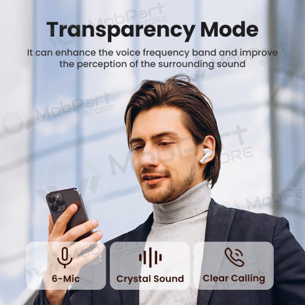 Ασύρματοςs ausinės Ugreen WS200 HiTune T6 Active Noise-Cancelling Earbuds