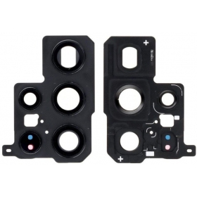 Samsung Galaxy S22 Ultra τζαμάκι κάμερας (μαύρος) (με πλαίσιο)