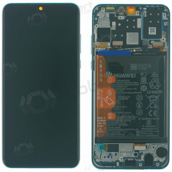 Huawei P30 Lite 48MP οθόνη (μπλε) (Peacock Blue) (με πλαίσιο και μπαταρία) (service pack) (γνησια)