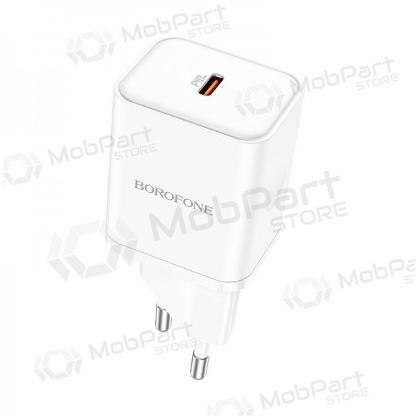 Φορτιστής buitinis Borofone BN6 Type-C PD+QC3.0 20W, άσπρο