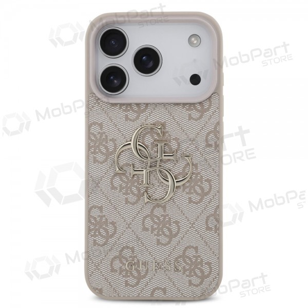 Θήκη Apple iPhone 17 Pro - Guess PU 4G Metal Logo (ροζ)