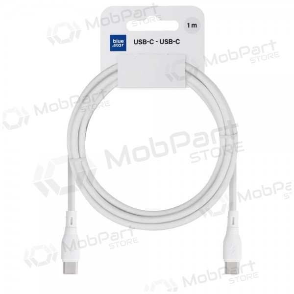 Καλώδιο USB-C Blue Star PJ73-13-3 USB-C σε USB-C 1 m 60 W λευκό