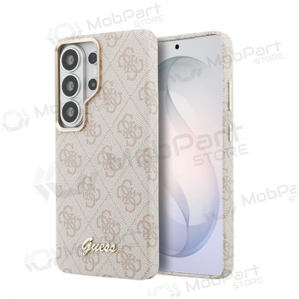 Θήκη Samsung Galaxy S26 Ultra - Guess PU 4G Script Metal Logo Magnetic (ροζ)