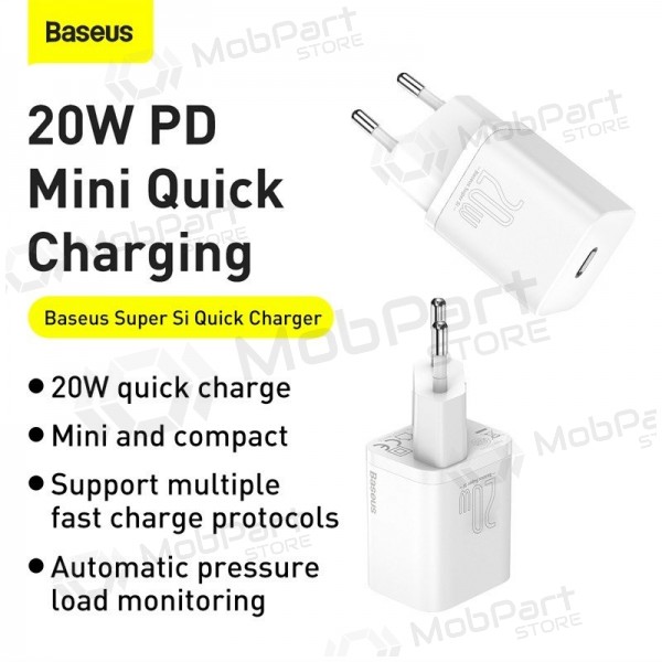Φορτιστής buitinis Baseus Super Si 20W άσπρο CCSUP-B02
