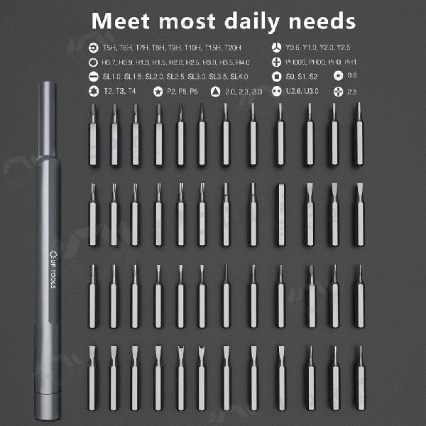 Atsuktuvų rinkinys UF-TOOLS su 48τεμ antgalių rinkiniu