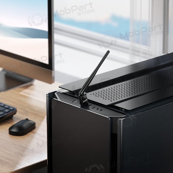 Προσαρμογέας USB Wi-Fi Hoco HI37 USB Wi-Fi 4 μαύρο