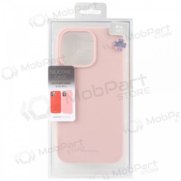 Θήκη Apple iPhone 16 Plus Mercury - Silicone Case (ροζ άμμου)