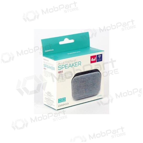 Bluetooth φορητό ηχείο OMEGA OG58 (MicroSD, handsfree ακουστικα, AUX,FM) (γκρί)