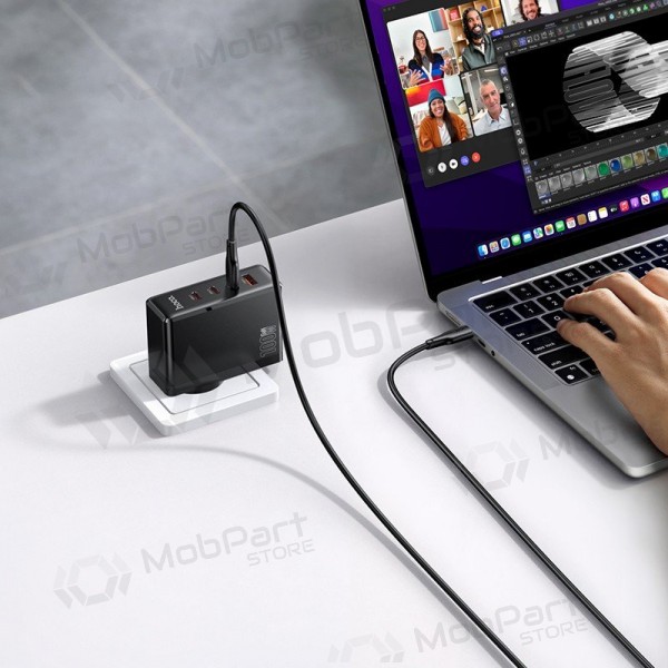 Φορτιστής τηλεφώνου Hoco N85 100 W 3x USB-C + USB-A μαύρος