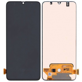 Ekranas Samsung A750 A7 2018 su lietimui jautriu stikliuku Black OLED (real size)