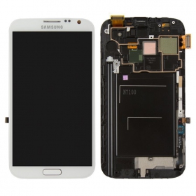 Samsung N7100 Galaxy Note 2 οθόνη (άσπρο) (με πλαίσιο) (service pack) (γνησια)