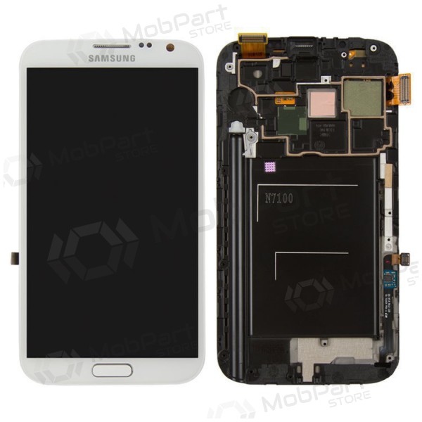 Samsung N7100 Galaxy Note 2 οθόνη (άσπρο) (με πλαίσιο) (service pack) (γνησια)