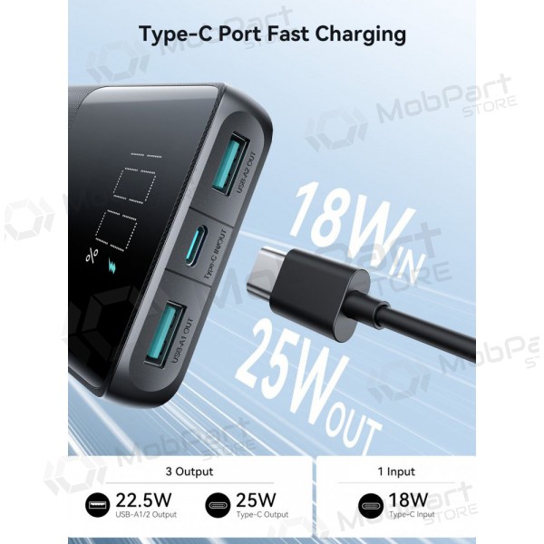 Εξωτερική μπαταρία Power Bank Joyroom JR-PBF20 22.5W 10000mAh μαύρος