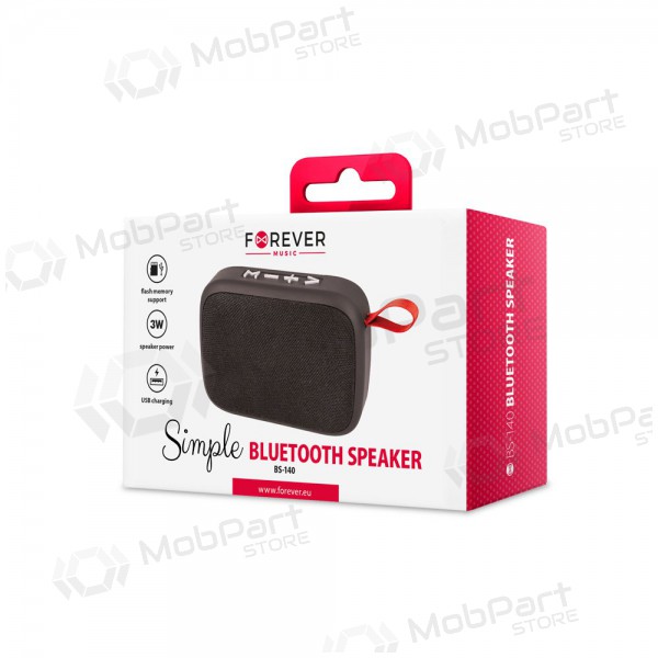 Φορητό ηχείο Bluetooth Forever Simple BS-140 (USB, microSD) (μαύρο)