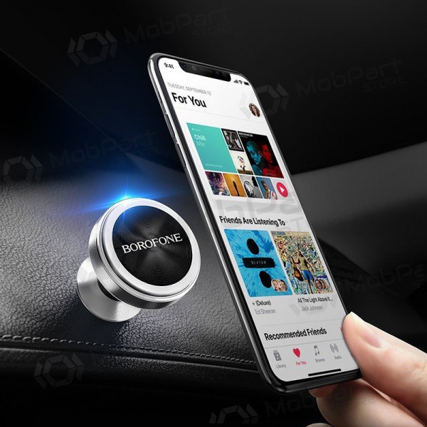 Automobilinis Γενικής telefono laikiklis Borofone BH5 Platinum, mounted on the dashboard, magnetic