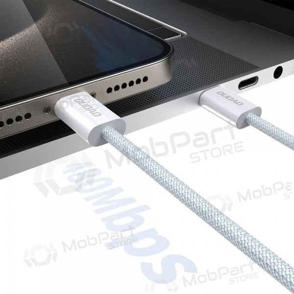 Καλώδιο USB-C Dudao L6C USB-C σε USB-C 1 m 60 W λευκό