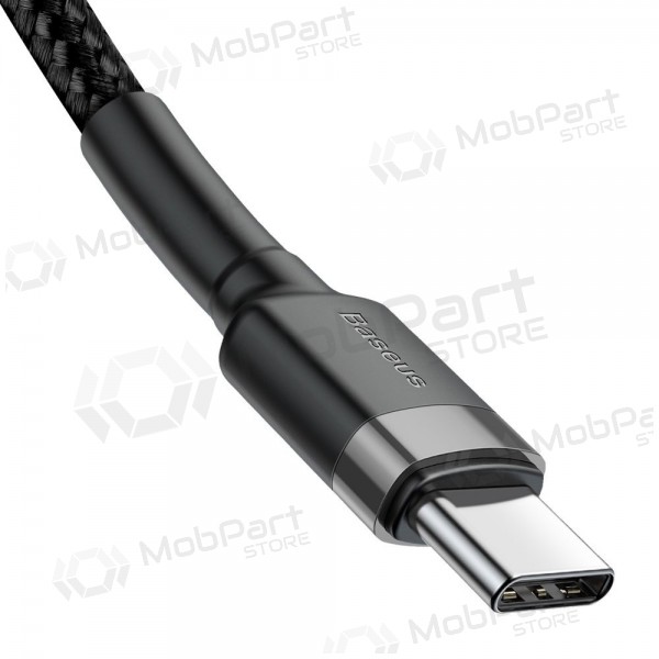 USB καλώδιο Baseus Cafule PD60W Type-C 2.0m γκρί-μαύρος CATKLF-HG1