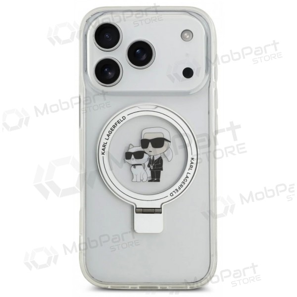 Θήκη Apple iPhone 17 Pro Max -Karl Lagerfeld Ringstand Karl and Choupette MagSafe- (διαφανής)