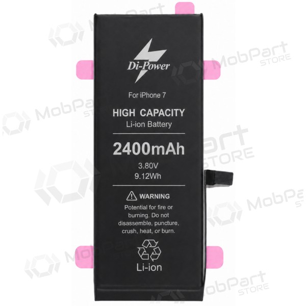 Μπαταρία Apple iPhone 7, συσσωρευτής Di-Power 2400 mAh (αυξημένης χωρητικότητας)