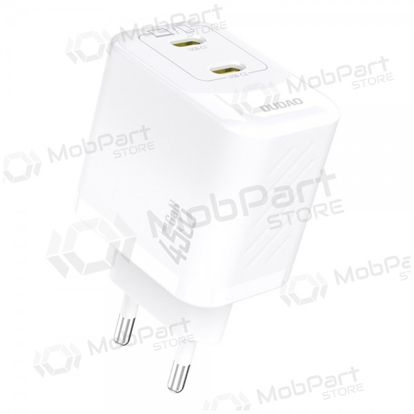 Φορτιστής τηλεφώνου Dudao A28P 45 W GaN 2x USB-C λευκός