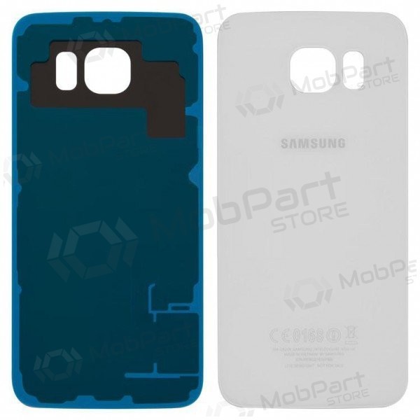 Samsung G920F Galaxy S6 πίσω κάλυμμα μπαταρίας άσπρο (white pearl) (μεταχειρισμένος grade B, γνησια)