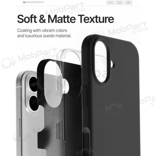 Θήκη Mercury Pure Magsafe Silicon Case Apple iPhone 17 μαύρος
