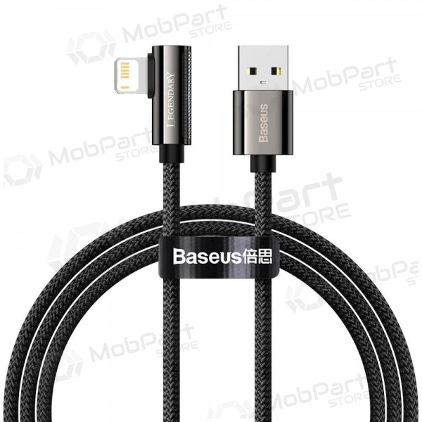 USB καλώδιο Baseus Legend Lightning 2.4A 1.0m (μαύρος) CALCS-01