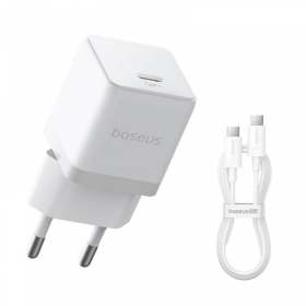 Φορτιστής Baseus Palm 20W USB-C + USB-C to USB-C cable 1.0m άσπρο P10111602213-01