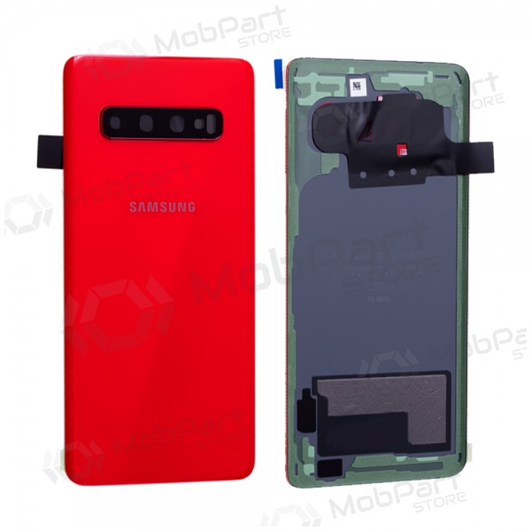 Samsung G973 Galaxy S10 πίσω κάλυμμα μπαταρίας το κόκκινο (Cardinal Red) (μεταχειρισμένος grade C, γνησια)