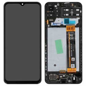 Ekranas Samsung M135 M13 4G 2022 su lietimui jautriu stikliuku και rėmeliu Black γνησια