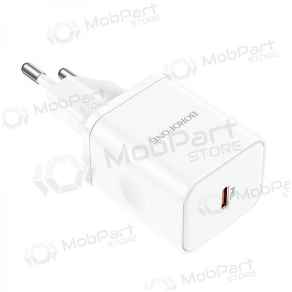 Φορτιστής buitinis Borofone BN6 Type-C PD+QC3.0 20W, άσπρο