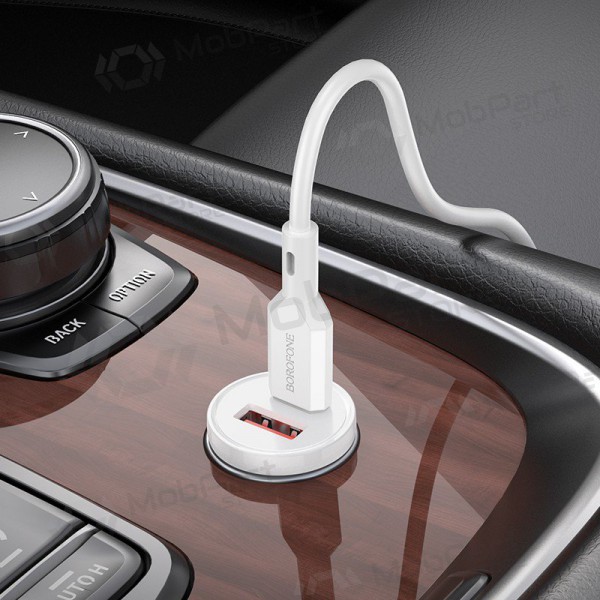 Φορτιστής automobilinis Borofone BZ18A USB-A/Type-C PD20W+QC3.0 + Lightning (άσπρο)