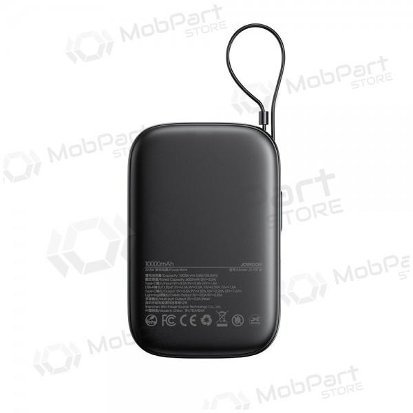 Εξωτερική μπαταρία Power Bank Joyroom JR-PBF18 22.5W with Lightning cable 10000mAh μαύρος