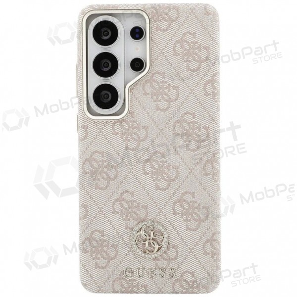 Θήκη Samsung Galaxy S26 Ultra - Guess PU Leather 4G Strass Logo Gold Frame Magnetic (ροζ)