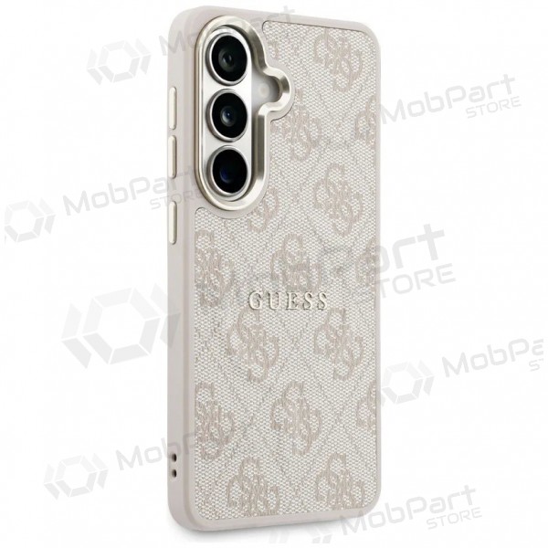 Θήκη Samsung Galaxy S26 -Guess PU Leather 4G Gold Frame Magnetic- (ροζ)