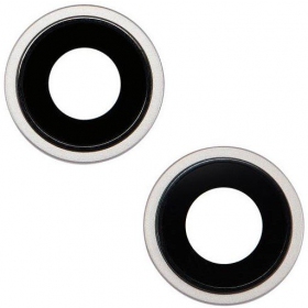 iPhone 14 / 14 Plus τζαμάκι κάμερας (2τεμ) (άσπρο) (με πλαίσιο)