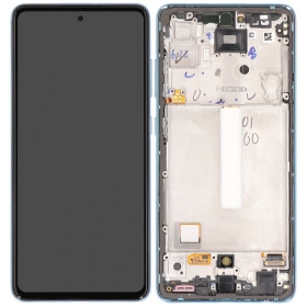Samsung Galaxy A52 οθόνη (μπλε) (με πλαίσιο) (γνήσιο)