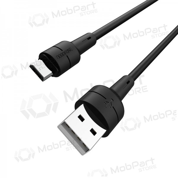 USB καλώδιο Borofone BX30 microUSB 1.0m (μαύρος)