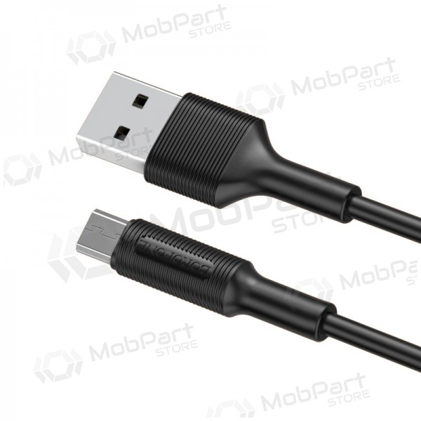 USB καλώδιο Borofone BX1 microUSB 1.0m (μαύρος)