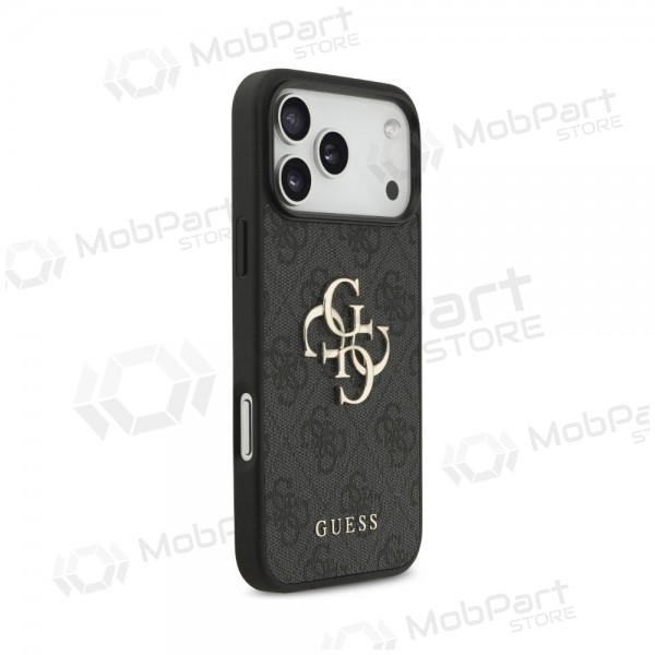 Θήκη Apple iPhone 18 Pro - Guess PU 4G Metal Logo (γκρι)