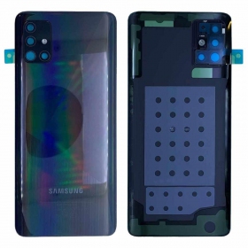 Samsung A515 Galaxy A51 2020 πίσω κάλυμμα μπαταρίας μαύρος (Prism Crush Black) (μεταχειρισμένος grade C, γνησια)