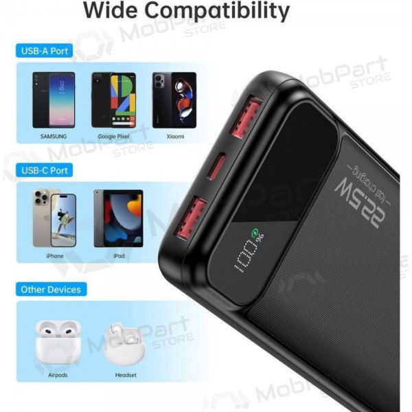 Εξωτερική μπαταρία Power Bank Choetech B728 22.5W 10000mAh μαύρος