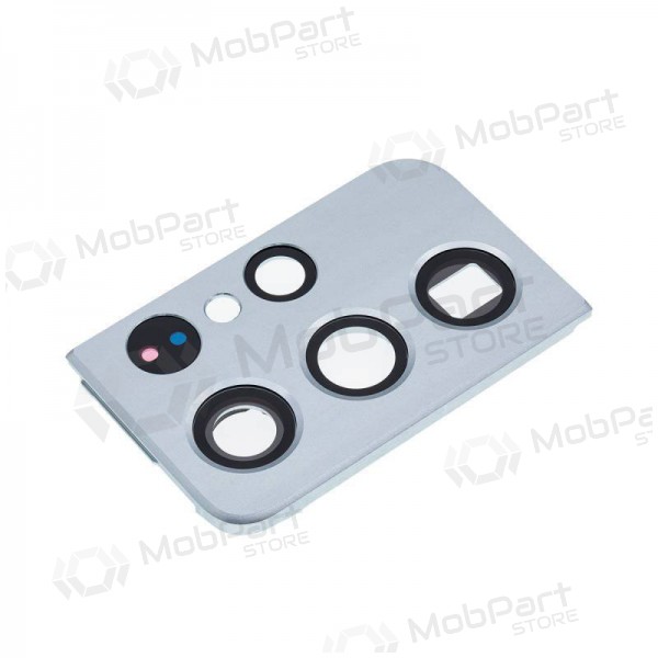 Samsung Galaxy S21 Ultra 5G τζαμάκι κάμερας (ασήμι) (με πλαίσιο)