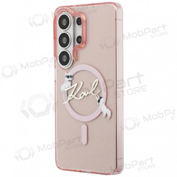 Θήκη Samsung Galaxy S26 Ultra - Karl Lagerfeld IML Choupette Karl Script Logo Magnetic (ροζ)