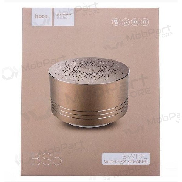 Bluetooth φορητό ηχείο HOCO BS5 (MicroSD, handsfree ακουστικα, AUX,FM) (χρυσαφένιος)